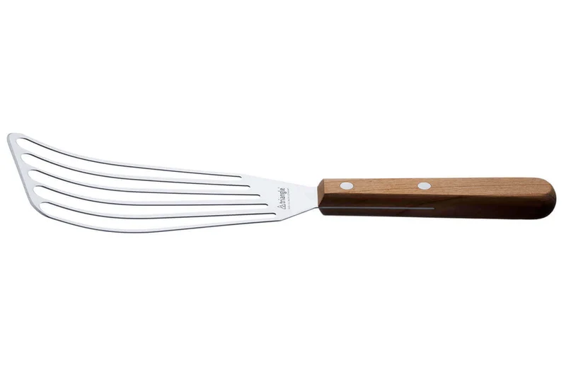 Spatule ajourée Triangle manche bois de cerisier 29cm