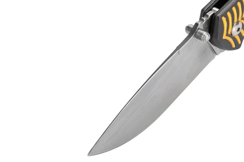 Couteau pliant Herbertz 568512 manche aluminium décor stries dorées 11,5cm