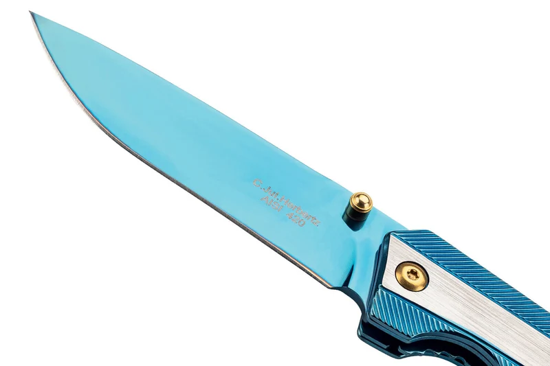 Couteau pliant Herbertz 591811 Titanblue tout inox 11cm