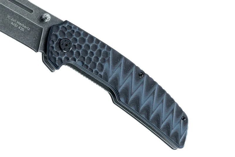 Couteau pliant Herbertz 228713 lame dao manche G10 texturé 12,7cm