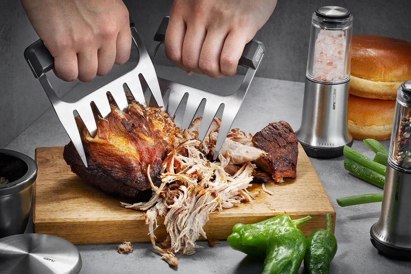 Set de 2 griffes à viande Gefu en acier inoxydable
