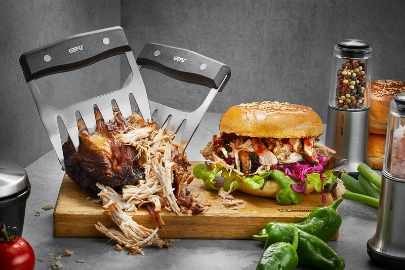 Set de 2 griffes à viande Gefu en acier inoxydable