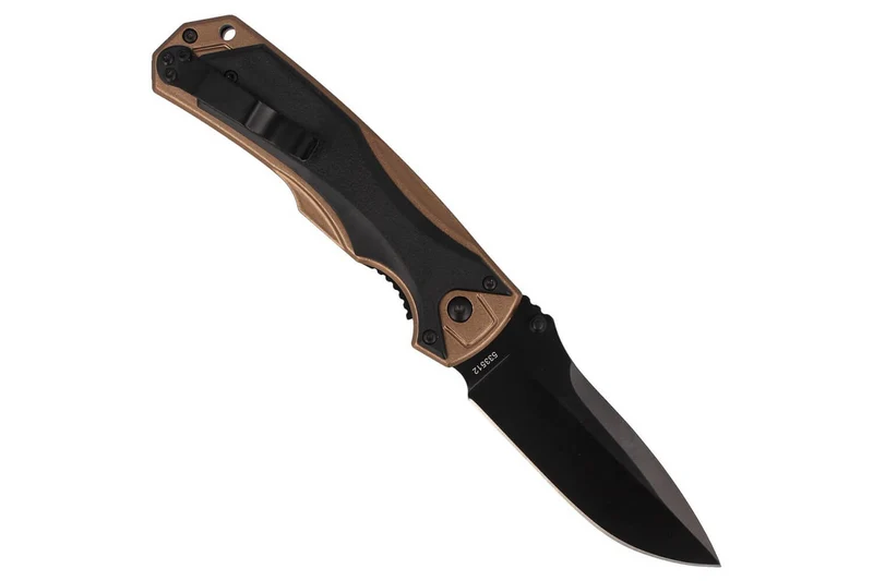 Couteau pliant Herbertz 533512 lame noire et manche ergonomique bi-matière 12cm