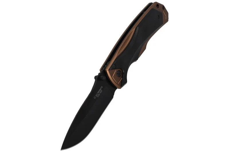 Couteau pliant Herbertz 533512 lame noire et manche ergonomique bi-matière 12cm