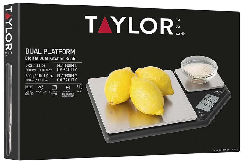 Balance de cuisine double plateau Taylor Digital Dual - 5kg et 500g