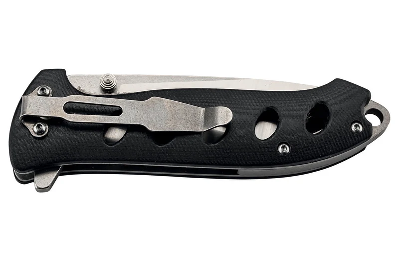 Couteau pliant Herbertz 309612 manche en G10 noir léger et ajouré 12cm