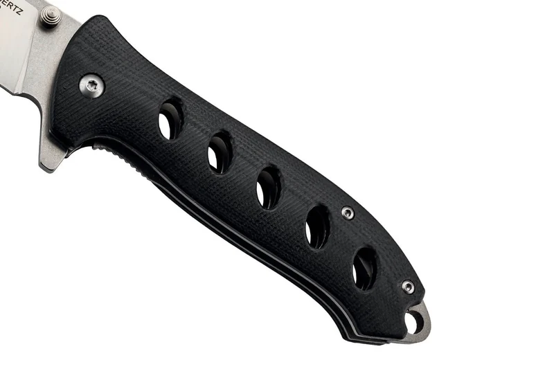 Couteau pliant Herbertz 309612 manche en G10 noir léger et ajouré 12cm