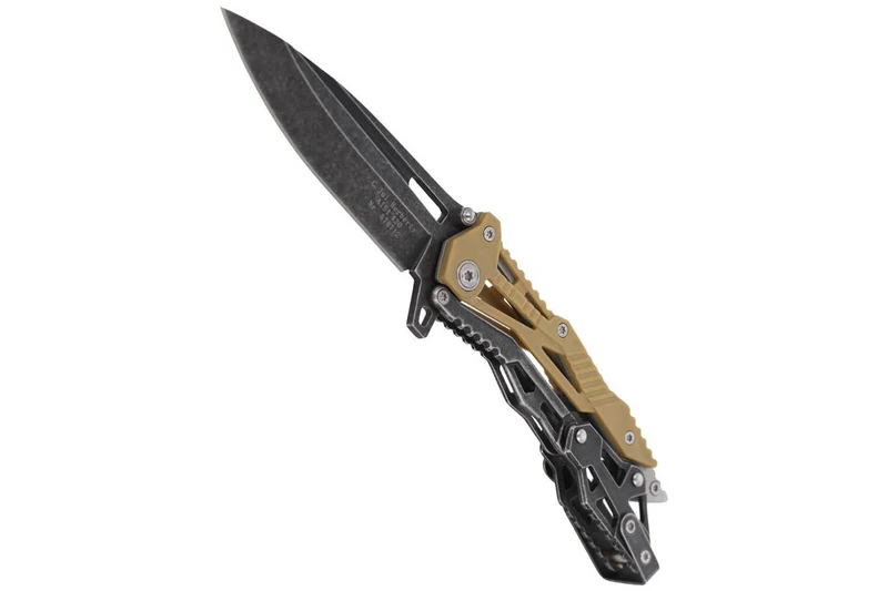 Couteau pliant Herbertz 578712 lame drop point manche squelette nylon et inox 11cm
