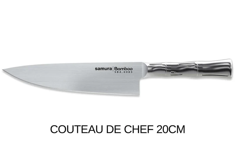 Coffret 3 couteaux Samura Bamboo tout inox AUS8 : Office + Universel + Chef