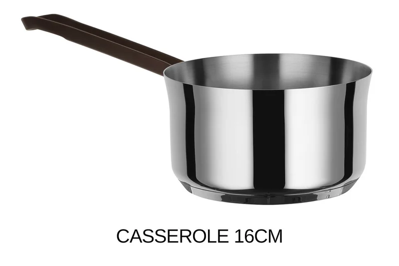 Batterie de cuisine Alessi Edo 7 pièces acier inox 18/10 design par Patricia Urquiola