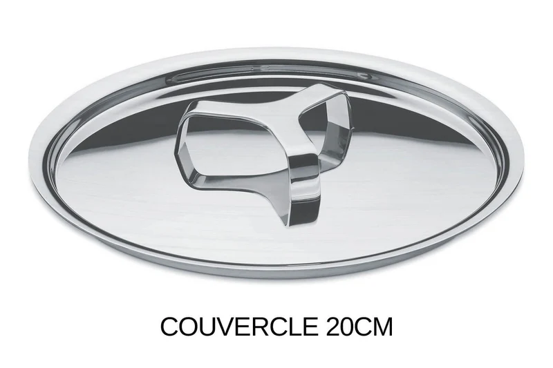 Batterie de cuisine Alessi Pots&Pans 7 pièces tout inox 18/10 design par Jasper Morrison