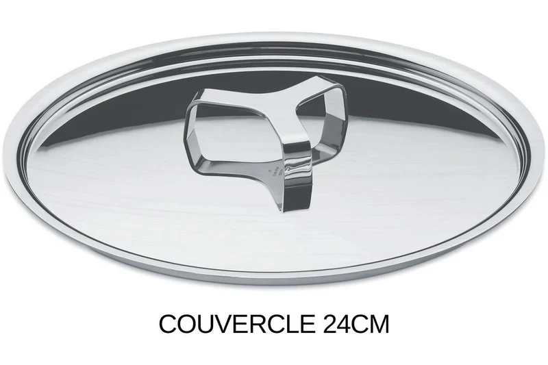 Batterie de cuisine Alessi Pots&Pans 7 pièces tout inox 18/10 design par Jasper Morrison