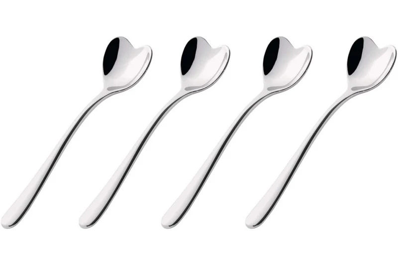 Set de 4 cuillères à café cœur Alessi 10cm acier inox 18/10 design par Miriam Mirri