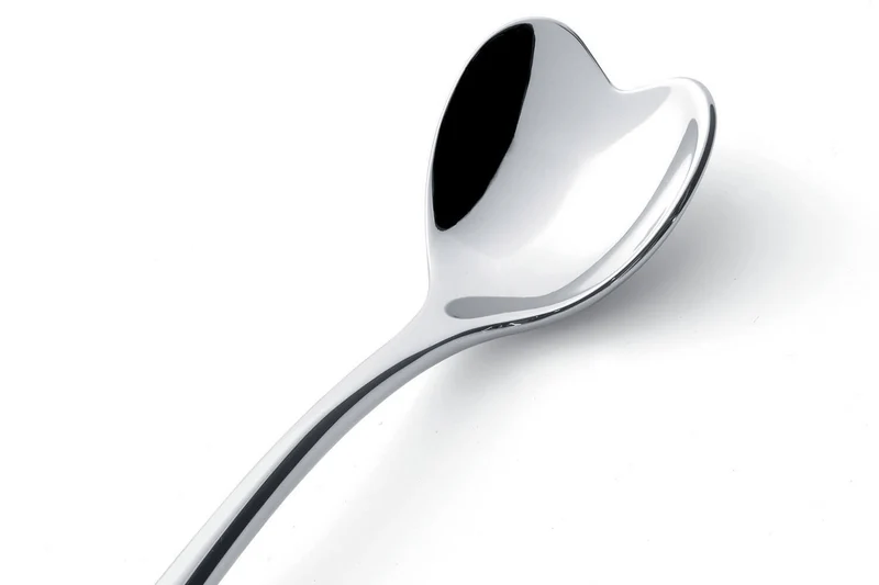 Set de 4 cuillères à café cœur Alessi 10cm acier inox 18/10 design par Miriam Mirri