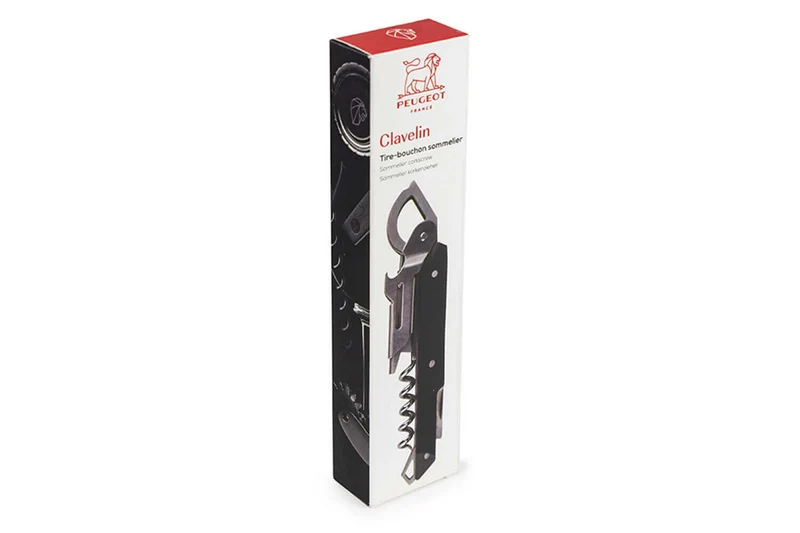 Tire-bouchon sommelier Peugeot Clavelin 14cm avec décapsuleur et coupe-capsule