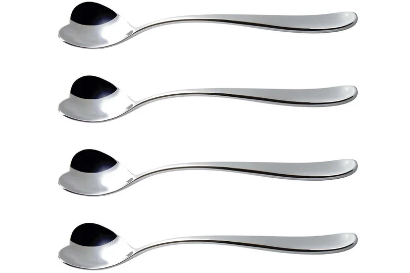 Set de 4 cuillères à glace cœur Alessi Big Love 17cm acier inox 18/10 design par Miriam Mirri