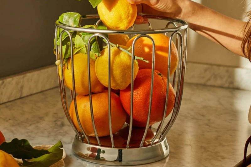 Corbeille à fruits Alessi Memories 22cm en acier inoxydable 18/10 design par Alberto Alessi