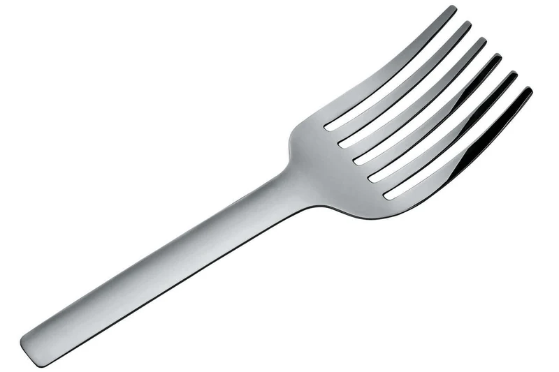 Fourchette spaghetti Alessi Tibidabo tout acier inox design par Kristiina Lassus