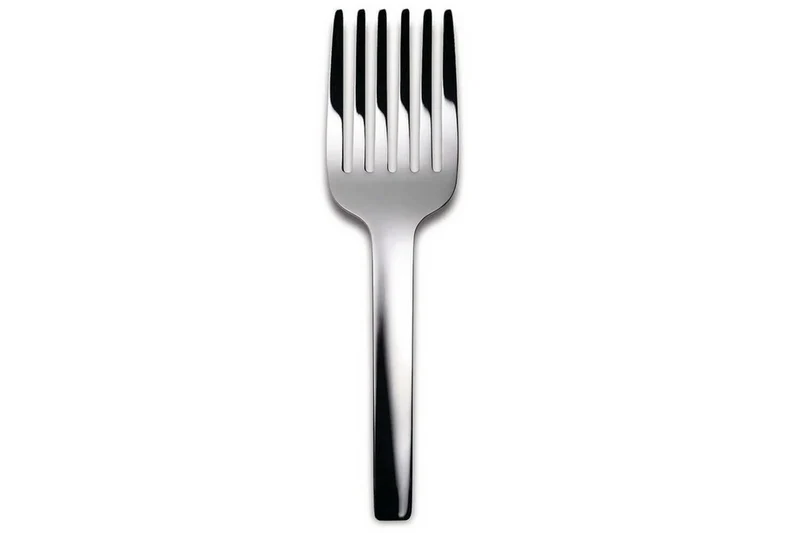 Fourchette spaghetti Alessi Tibidabo tout acier inox design par Kristiina Lassus