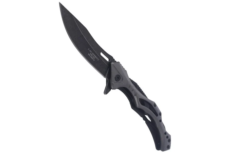 Couteau pliant Herbertz 592912 squelette blackwashed manche inox / alu 12cm
