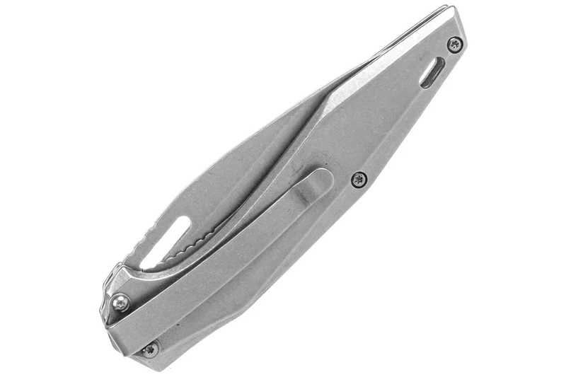 Couteau pliant Herbertz 597412 tout inox lame wharncliffe manche 11,3cm
