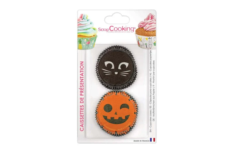 Set d'environ 36 caissettes à muffins ou cupcakes Scrapcooking Halloween