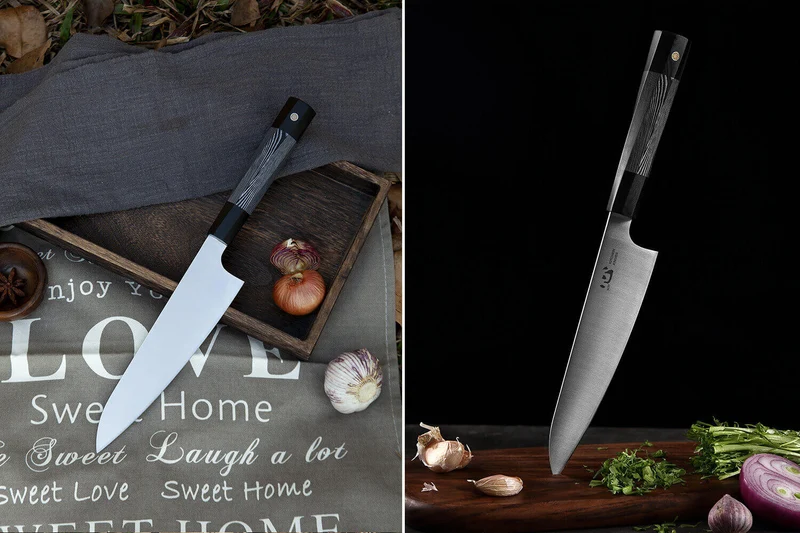 Couteau de chef Xin XinCare acier inoxydable 18cm manche noir