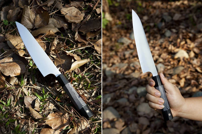 Couteau de chef Xin XinCare acier inoxydable 18cm manche noir