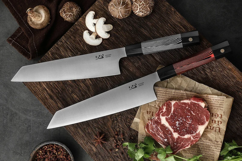Couteau de chef kiritsuke Xin XinCare acier inoxydable 21cm manche noir