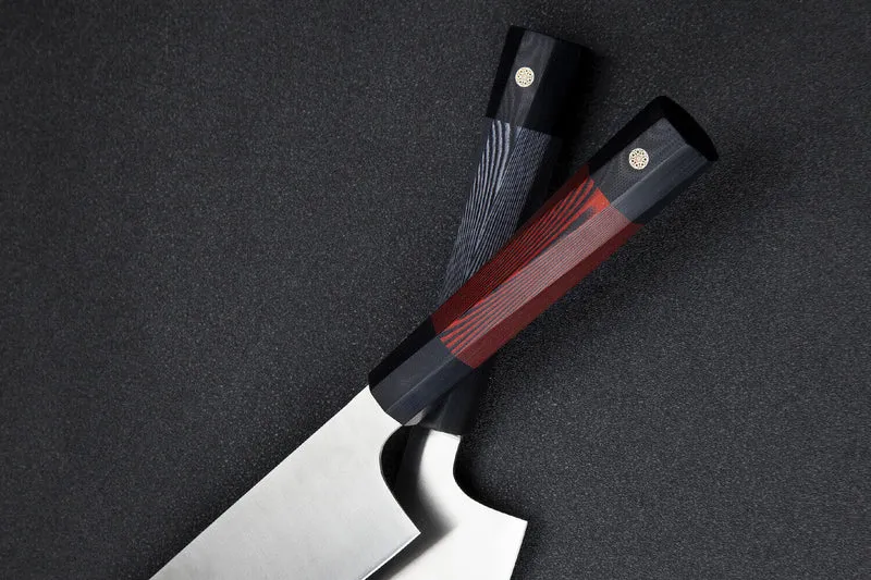 Couteau de chef kiritsuke Xin XinCare acier inoxydable 21cm manche noir