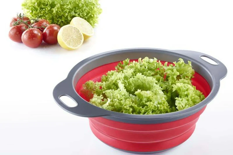 Passoire pliable Westmark ø22cm rouge et grise