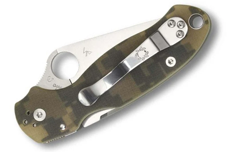Couteau pliant Spyderco Para 3 manche G10 camouflage 11cm