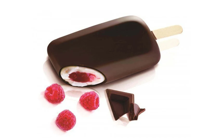 Kit moule à glace Silikomart L'Italiano : 2 moules en silicone et 2 supports en synthétique