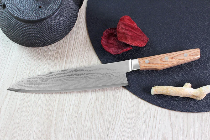 Couteau de chef japonais Shimomura Un-Ryu 21cm damas 33 couches