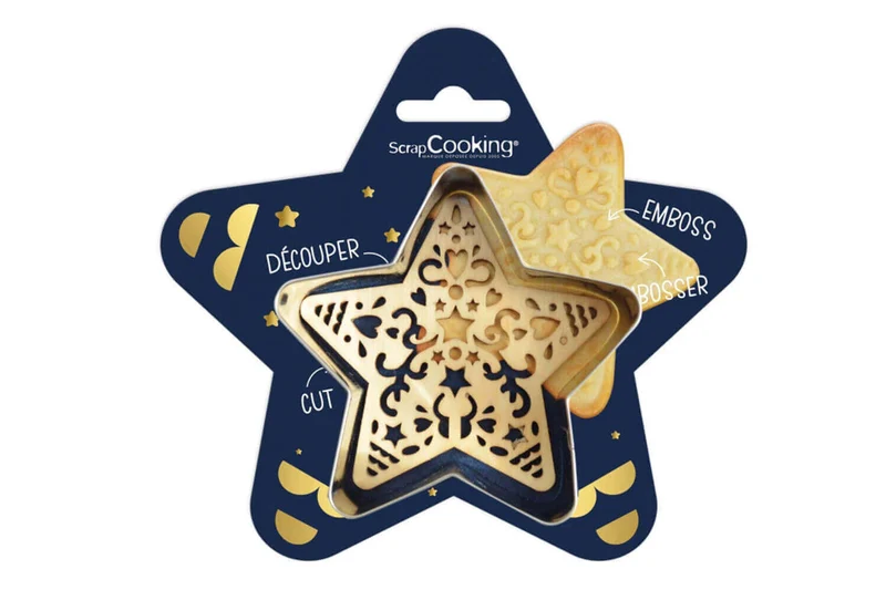 Emporte pièce Scrapcooking avec embosseur bois - Plusieurs formes Noël
