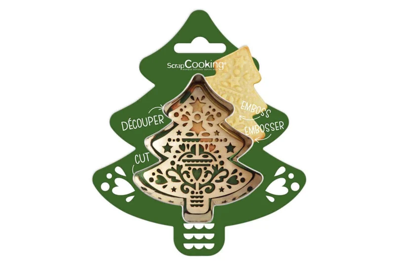 Emporte pièce Scrapcooking avec embosseur bois - Plusieurs formes Noël