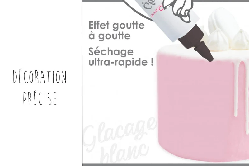 Glaçage blanc prêt à l'emploi Scrapcooking - Goût chocolat 130g