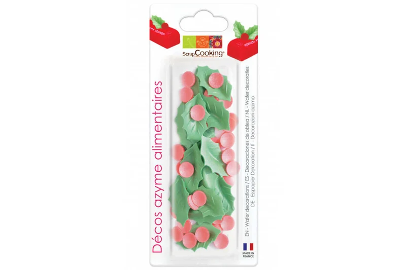 Décors en azyme houx Scrapcooking