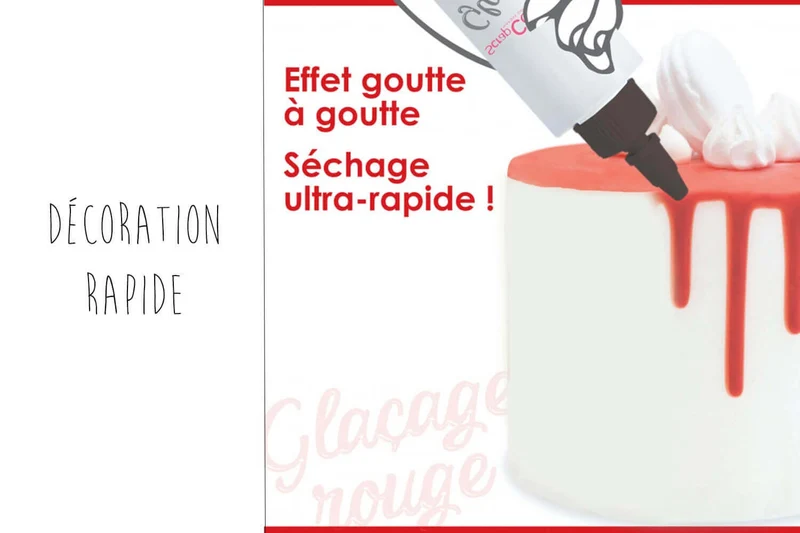 Glaçage rouge prêt à l'emploi Scrapcooking - Goût chocolat 130g