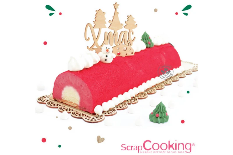 Moule à bûche glacée et insert semi rigide Scrapcooking - Réutilisable