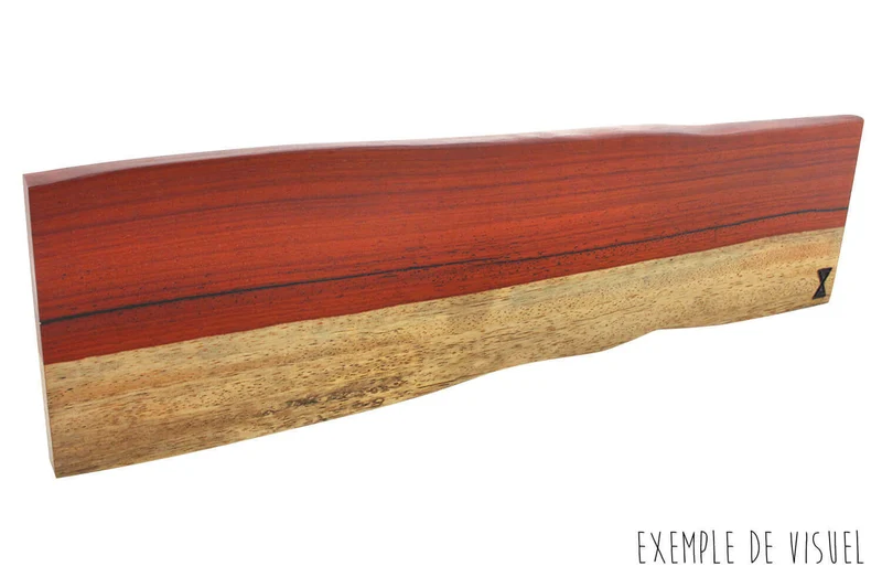 Barre aimantée artisanale Essences Creations en padouk et aubier 48cm - 6 places