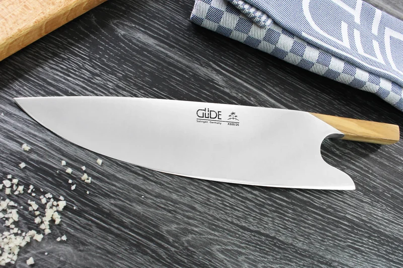 Couteau de chef Güde THE KNIFE 26cm unique et design manche olivier