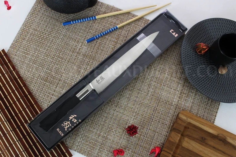 Couteau yanagiba japonais KAI Wasabi Black lame 21cm