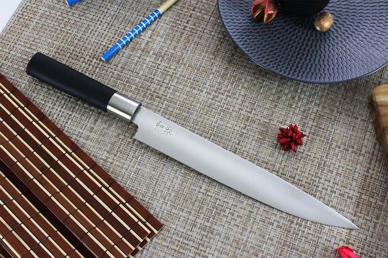 Couteau à jambon japonais KAI Wasabi Black lame 23cm