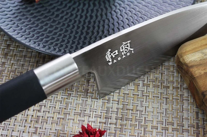 Couteau Deba japonais KAI Wasabi Black lame 15cm