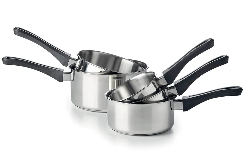 Set de 5 casseroles Beka Polo en acier inoxydable 18/10 et poignée en bakélite