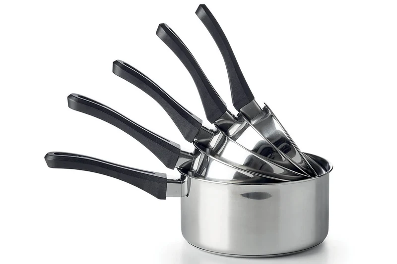 Set de 5 casseroles Beka Polo en acier inoxydable 18/10 et poignée en bakélite