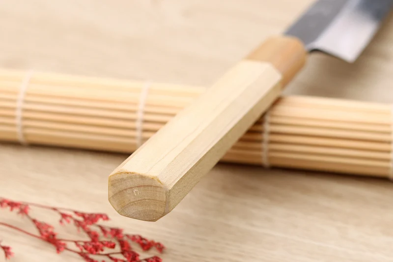 Couteau yanagiba 27cm japonais artisanal Nakamura Kaishin Saku WS2 en magnolia