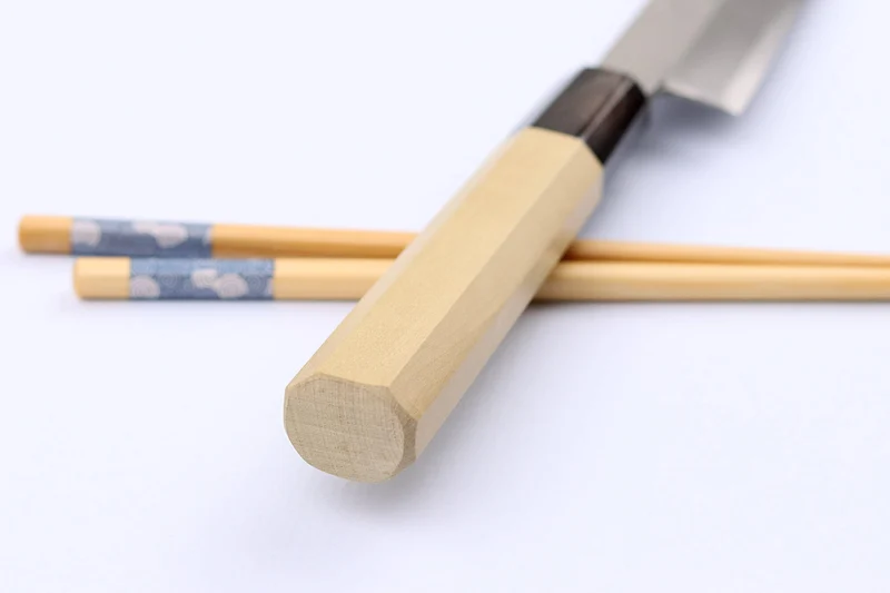 Couteau yanagiba 24cm japonais artisanal Nakamura Kaishin Ginsan Mirror
