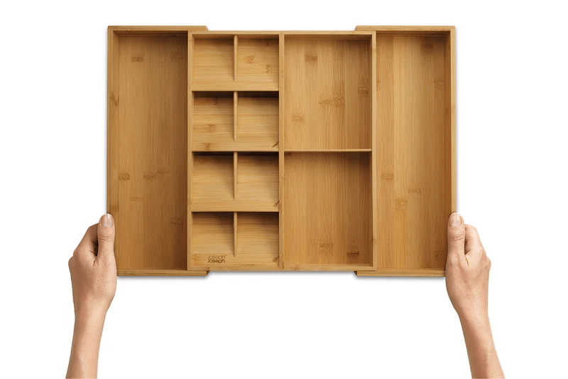 Organisateur extensible de cuisine Joseph Joseph DrawerStore Bamboo en bambou